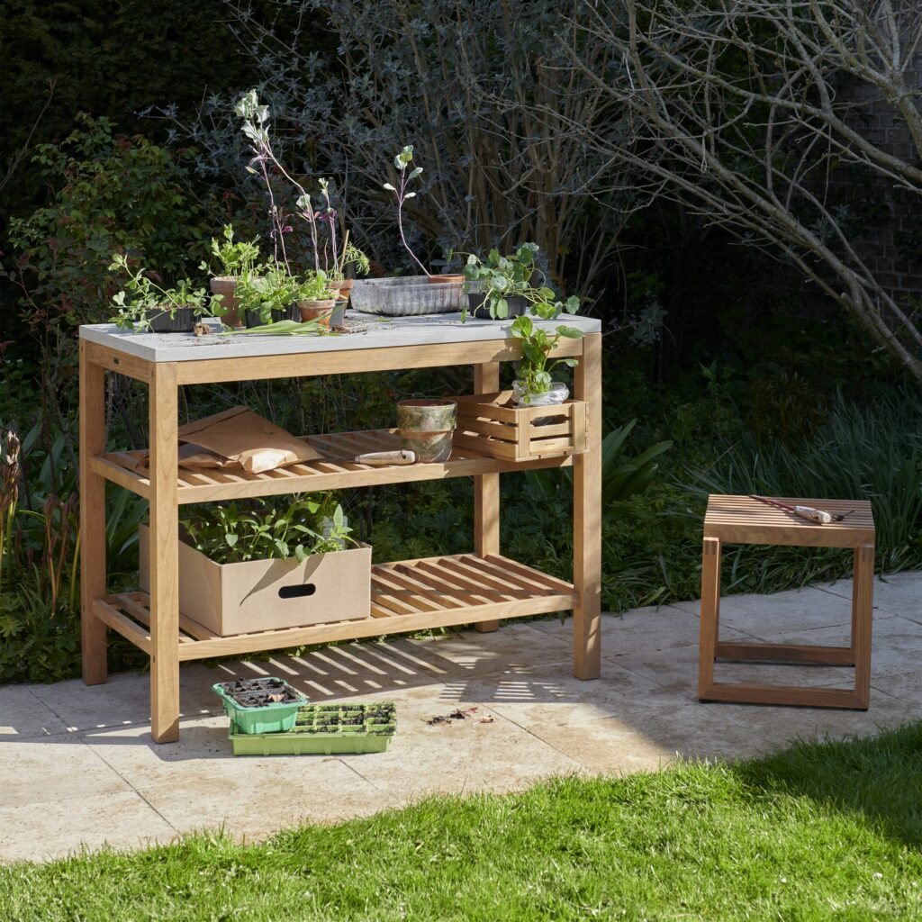 Teak wood pantry