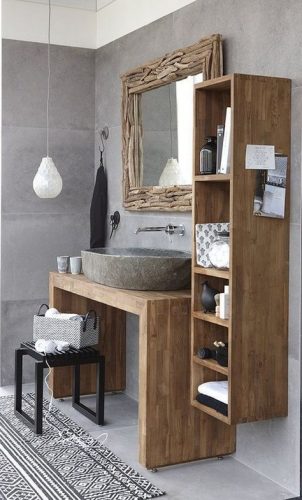 Teak bathroom furniture