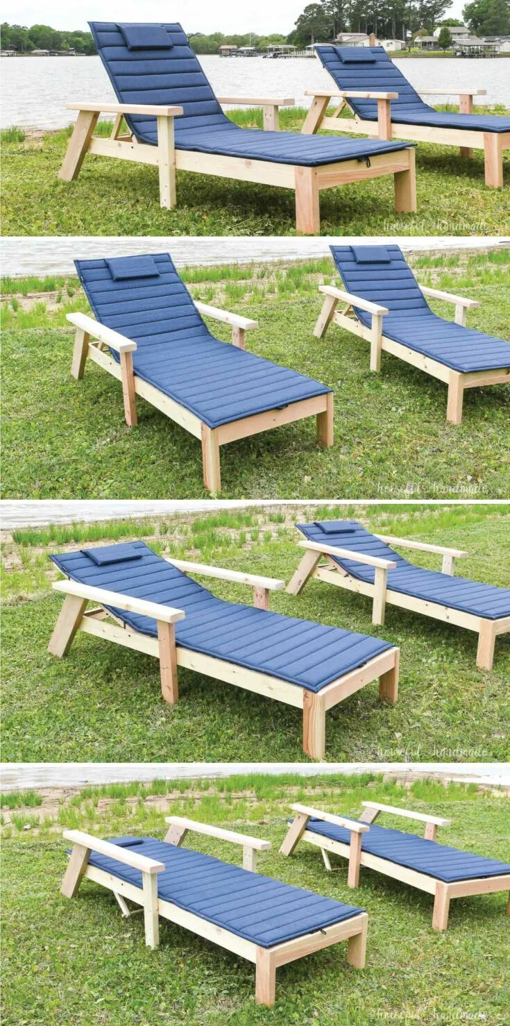 Chaise lounge teak wood