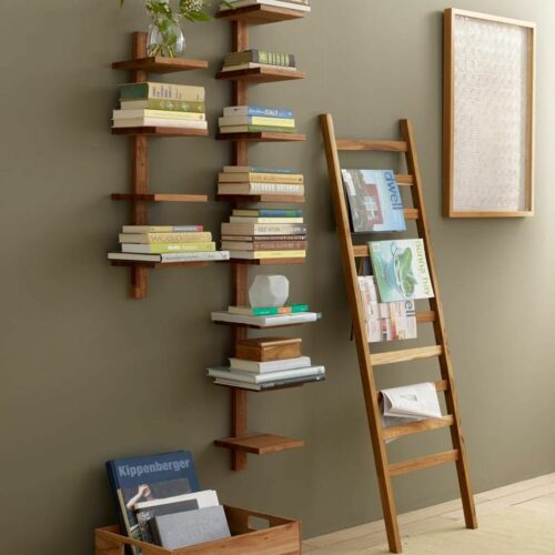 Teak wood bookcase