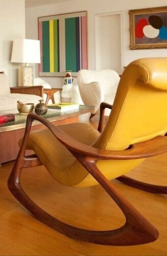 Teak wood rocking chairs