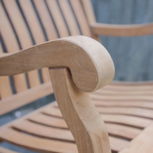 Outdoor rocking bench teak wood