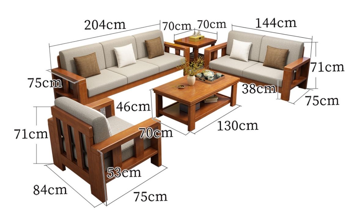 Teak wood sofa set