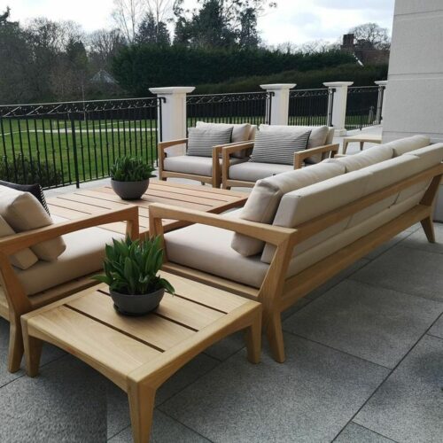 Teak garden furniture set