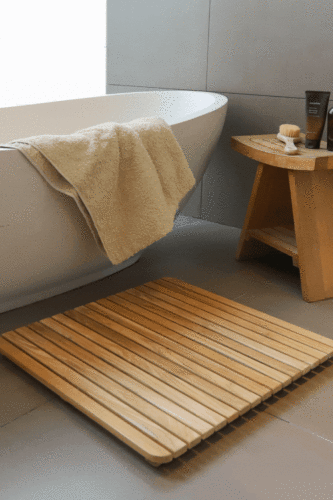 Teak bathroom furniture