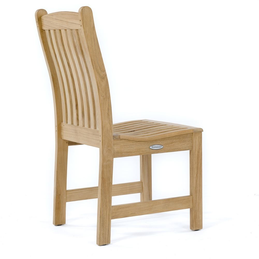 Teak wood side chair