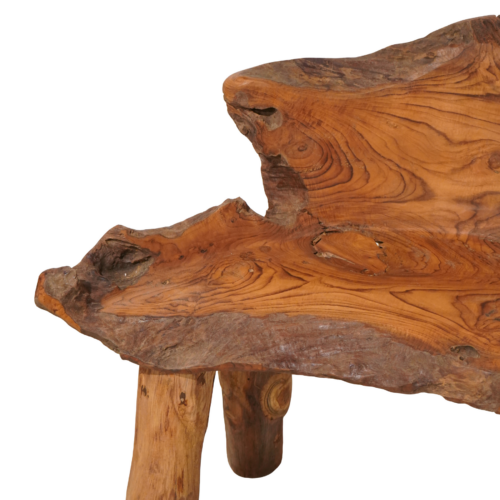 Teak root bench