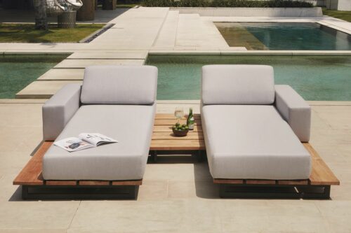 Teak outdoor sofa