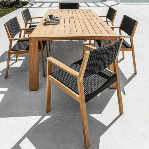 Teak outdoor dining set