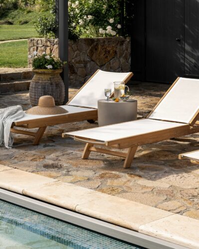 Poolside chairs teak wood