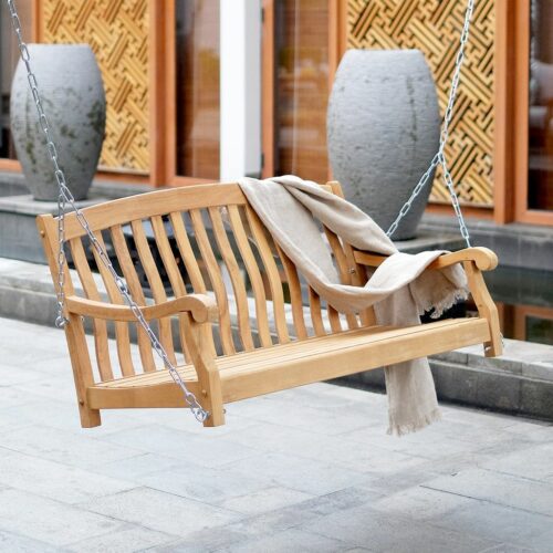 Porch swing teak wood