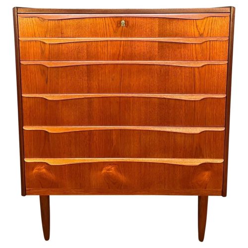 Teak wood highboy dresser