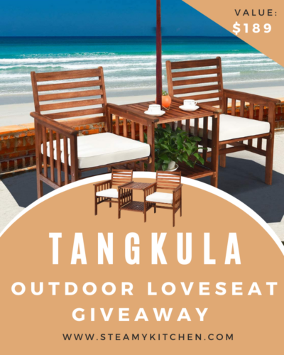 Outdoor loveseat wood teak