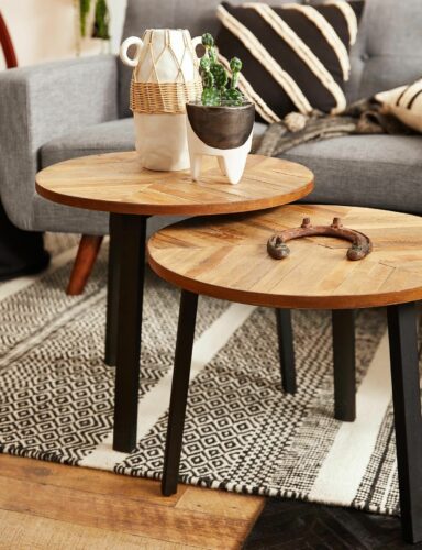 Teak wood end table