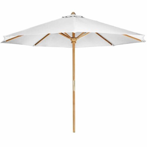 Patio umbrella stand teak wood