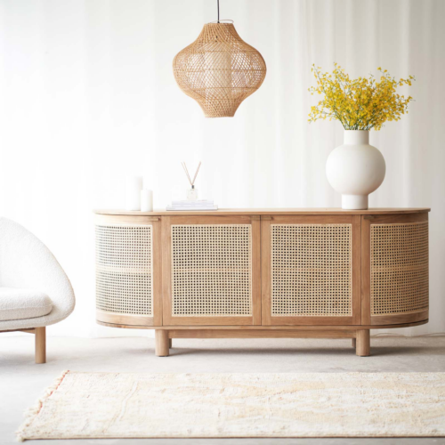 Teak wood credenza