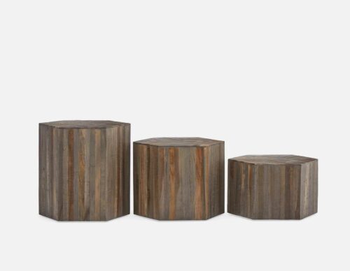 Teak wood nesting tables