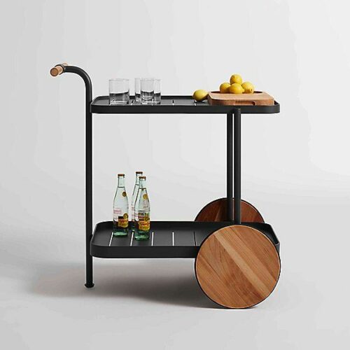 Bar cart teak wood