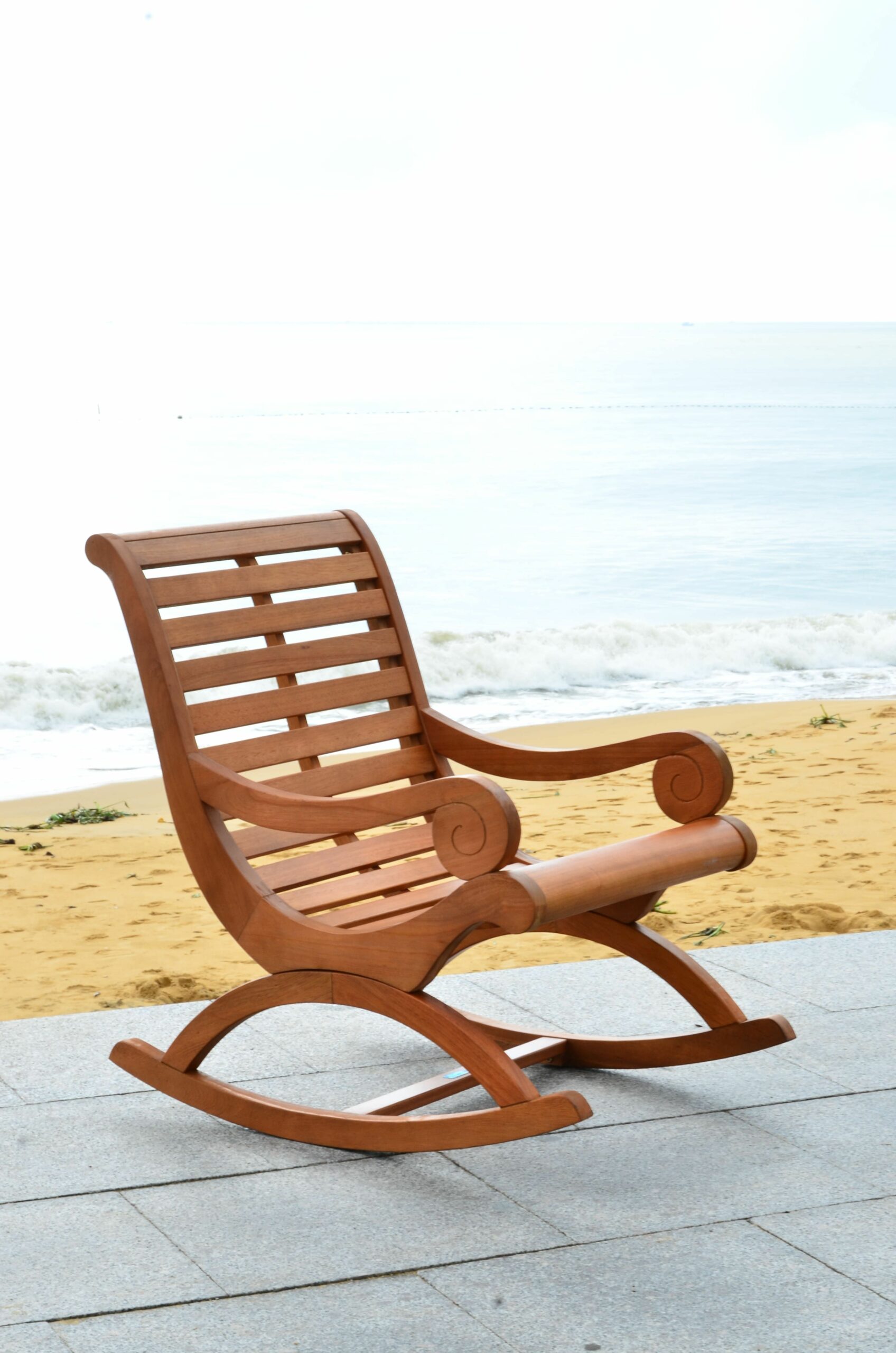 Outdoor rocking chair teak wood