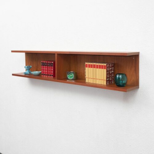 Teak wall shelf