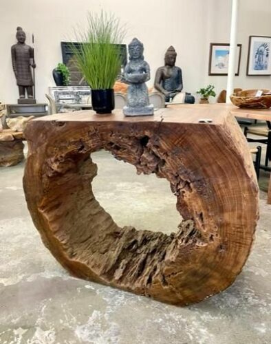 Teak root console