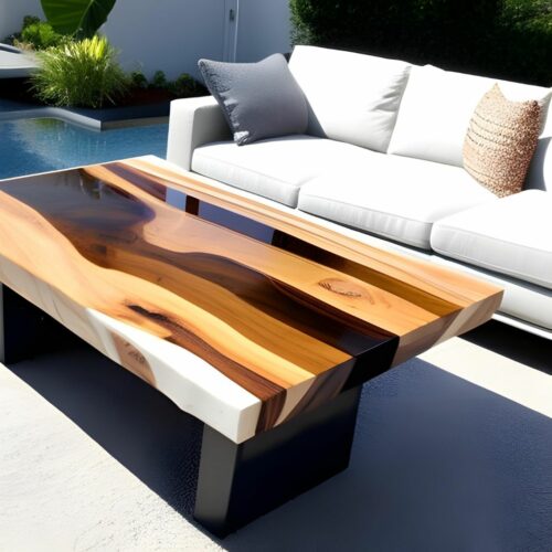 Teak Resin Coffee Table